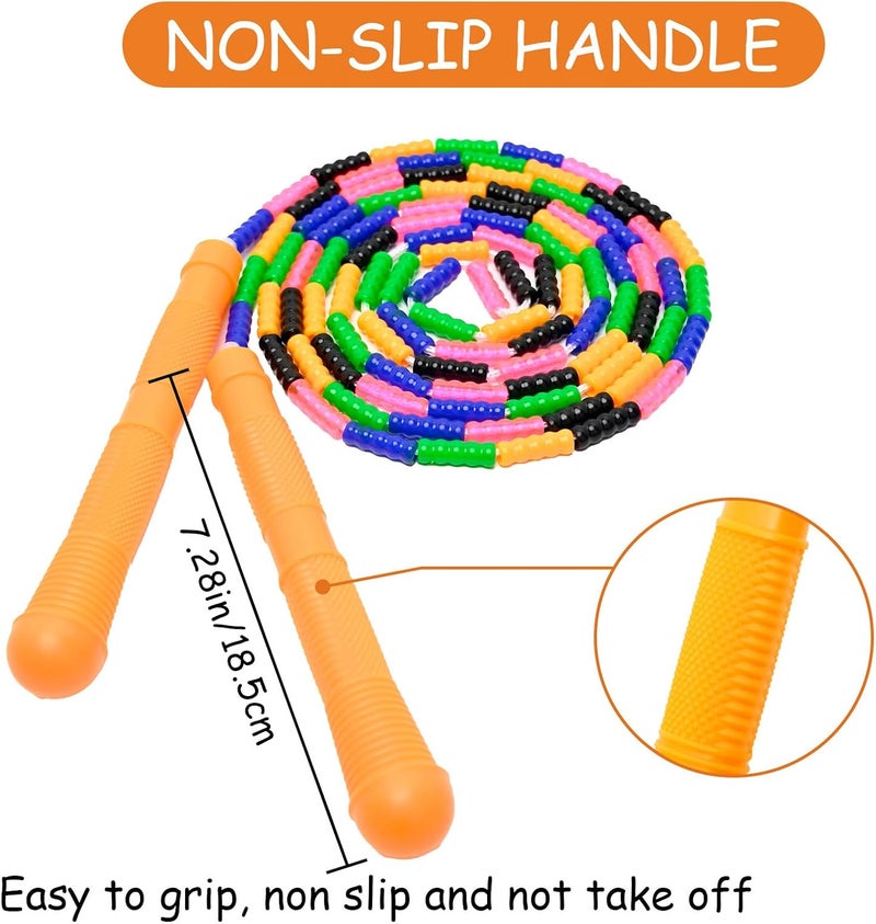 Ace one Beaded Jump Rope 1 Pack/2 Pack, Segmented Skipping Rope for Kids Adults, Adjustable Tangle-Free Toddler Jumping Rope for Fitness Exercise Training - Image 3